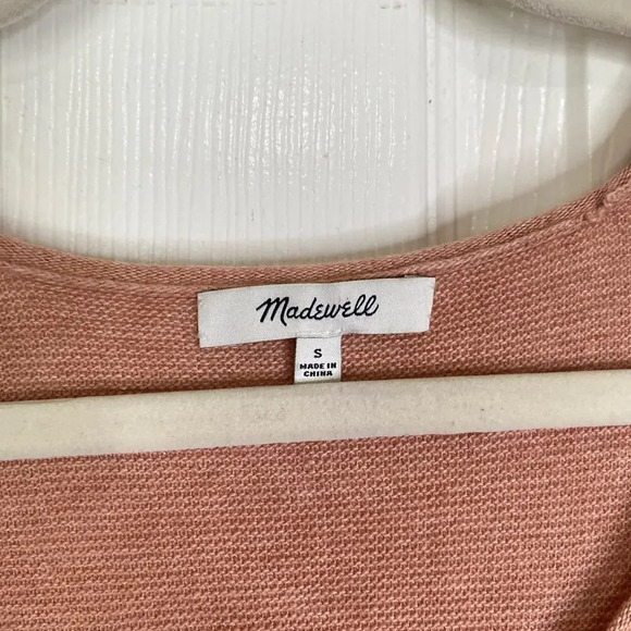 MADEWELL Kimball Pullover Sweater Size Small Merino Wool Alpaca Muted Peach - Picture 5 of 8